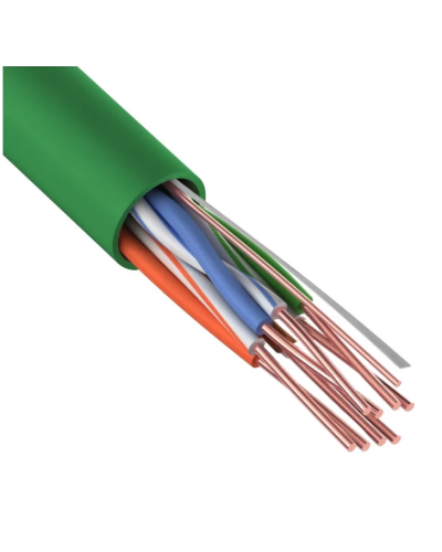 U/UTP, CAT 5e, нг(А)-LSLTx, 4х2х0,52мм, 24AWG, INDOOR, SOLID, зеленый, 305м REXANT (01-0061). Кабель «витая пара» (LAN) для структурированных систем связи. Rexant в Астрахани