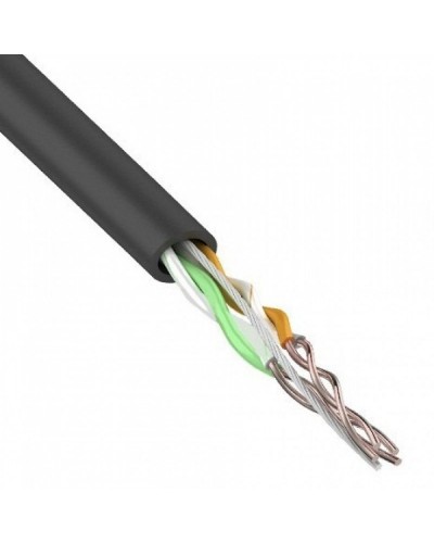 U/UTP, CAT 5e, PE, 2PR, 24AWG, OUTDOOR, SOLID, черный, 305м, REXANT (01-0025). Кабель «витая пара» (LAN) для структурированных систем связи. Rexant в Астрахани