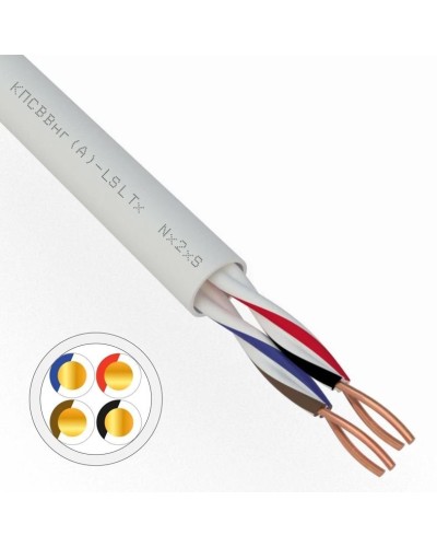 КПСВВнг(А)-LSLTx 2х2х0,5 REXANT (01-4875). Кабель для систем передачи данных пониженной пожароопасности c низким дымо- и газовыделением, с низкой токсичностью продуктов горения. Rexant в Астрахани
