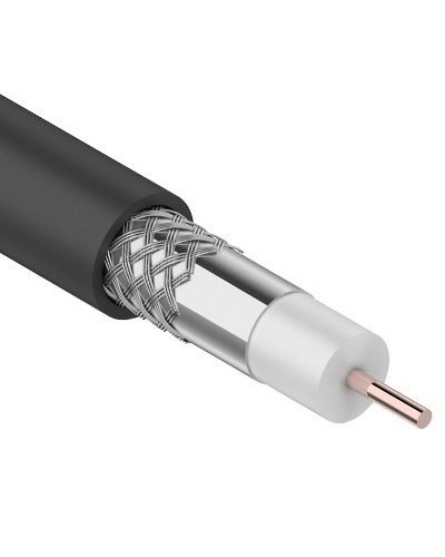 RG-6U, 75 Ом, CCS/Al/Al, 64%, 100 м OUTDOOR. REXANT (01-2202). Кабель коаксиальный радиочастотный. Rexant в Астрахани