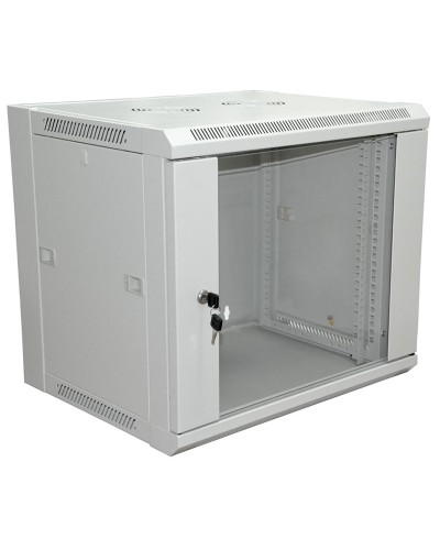Шкаф телекоммуникационный 19 настенный 12U 600х600х635 мм (ШхГхВ)- передняя дверь стекло, боковые стенки съемные (разобранный) RAL 7035 (04-2222). Шкаф телекоммуникационный 19 настенный 12U. Rexant в Астрахани