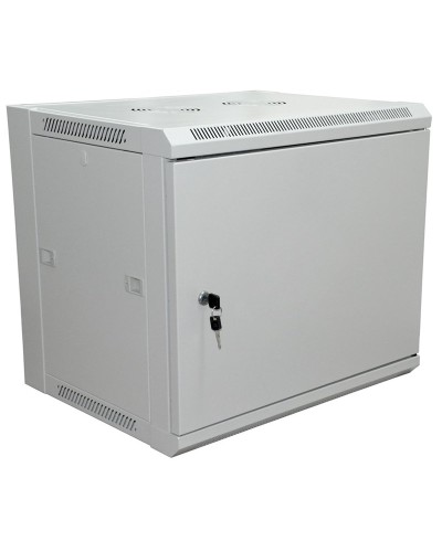 Шкаф телекоммуникационный 19 настенный 6U 600×450×370 мм (ШxГxВ) - передняя дверь металл, боковые стенки съемные (разобранный), RAL 7035 (04-2210). Шкаф телекоммуникационный 19 настенный 6U. Rexant в Астрахани