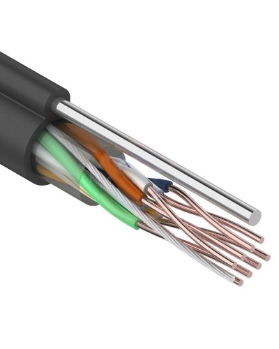 U/UTP 4PR 24AWG CAT5e 305м OUTDOOR+ТРОС*1 REXANT (01-0046). Кабель «витая пара» (LAN) для структурированных систем связи. Rexant в Астрахани