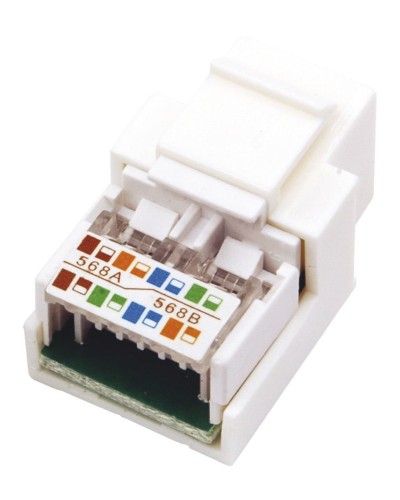 Модуль Keystone Jack RJ-45(8P8C), UTP, CAT 5e, тип 180 градусов, белый REXANT (03-1011). Модуль Keystone Jack. Rexant в Астрахани