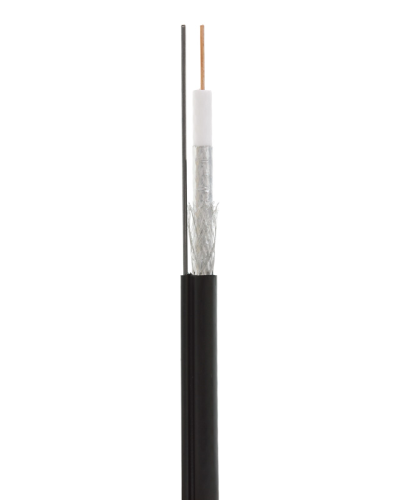 RG-11U, 75 Ом, CCS/Al/Al 83% + ТРОС*1 (бухта 305 м), черный OUTDOOR (01-3021). Кабель коаксиальный радиочастотный. Rexant в Астрахани