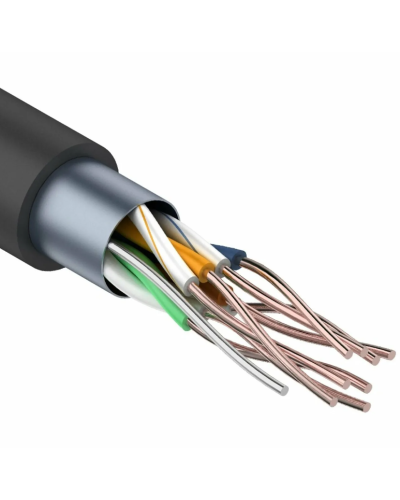 F/UTP, CAT 5e, PE, 4PR, 24AWG, OUTDOOR, SOLID, черный, 305м REXANT (01-0146-1). Кабель «витая пара» (LAN) для структурированных систем связи. Rexant в Астрахани