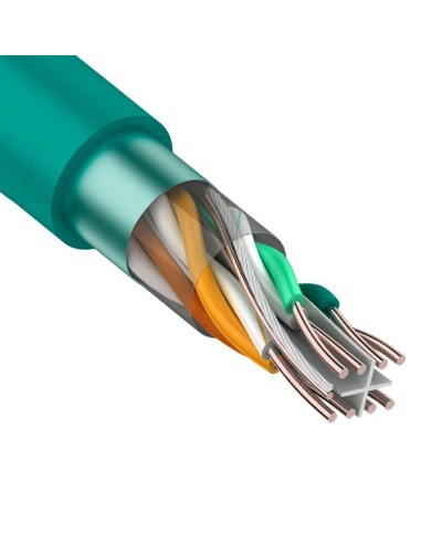 F/UTP, CAT 6, нг(А)-LSLTx, 4х2х0,575мм, 23AWG, INDOOR, SOLID, зеленый, 305м REXANT (01-0171). Кабель «витая пара» (LAN) для структурированных систем связи. Rexant в Астрахани
