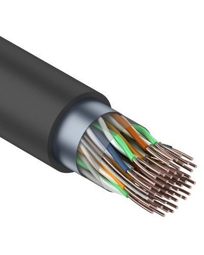F/UTP, CAT 5, PE, 25PR, 24AWG, OUTDOOR, SOLID, черный, 305м, REXANT (01-1203). Кабель «витая пара» (LAN) для структурированных систем связи. Rexant в Астрахани