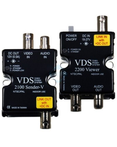 VDS 2100/2200. Удлинитель видео-, аудиосигнала, напряжения питания по коаксиальному кабелю. SC&T в Астрахани
