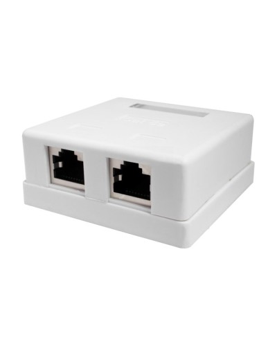 Розетка настенная RJ-45, 8P8C, Cat.5e, 2 порта, FTP (10-0308). Компьютерная розетка. SUPRLAN в Астрахани