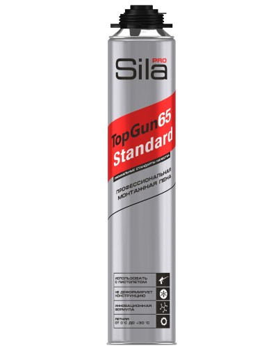 Пена монтажная Sila Pro TopGun 65 STANDARD, 850 мл. Пена монтажная профессиональная. Sila в Астрахани