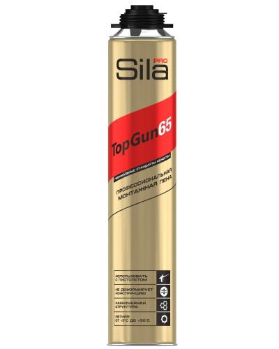 Пена монтажная Sila Pro TopGun 65, 875 мл. Пена монтажная. Sila в Астрахани