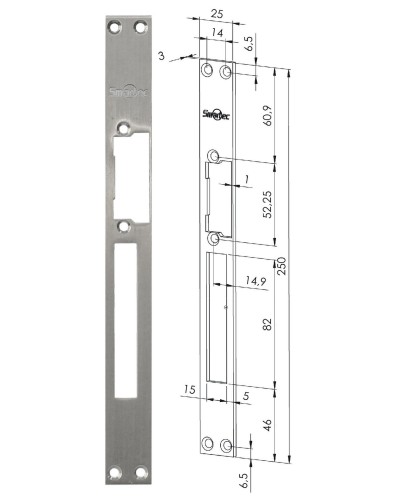ST-SL502SP. Запорная планка длинная. Smartec в Астрахани