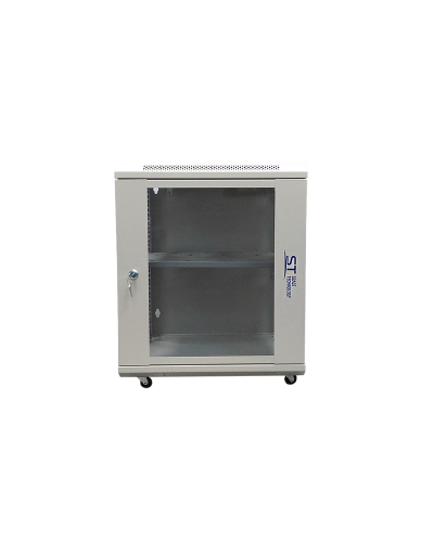 ST-NC12U600 (серый) С ПОЛКОЙ. Шкаф телекоммуникационный 19 настенный 12U. Space Technology в Астрахани