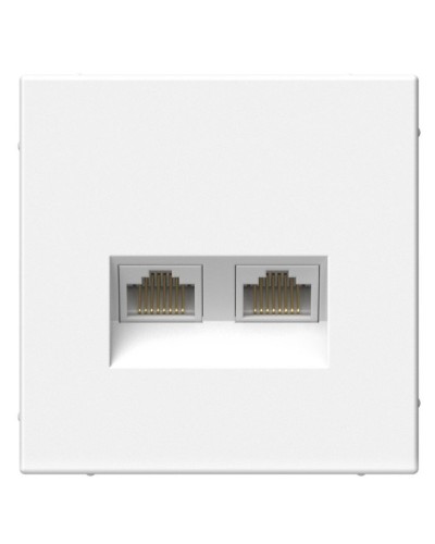 ArtGallery розетка двойная RJ45, кат. 6Е, скрытой установки, механизм, белый (GAL000188). Розетка компьютерная. Systeme Electric в Астрахани
