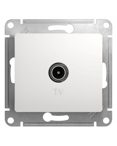 Glossa розетка TV антенна коннектор, 1-местная, скрытой установки, механизм, белый (GSL000193). Розетка TV антенна. Systeme Electric в Астрахани