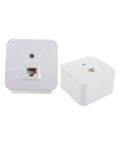BLANCA розетка RJ45 1-местная, кат. 5Е, открытой установки, белый (BLNIA045001). Розетка компьютерная с изолированной пластиной. Systeme Electric в Астрахани