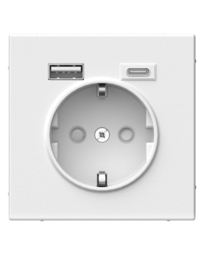 ArtGallery розетка 1-местная с USB тип-A+C, скрытой установки, механизм, белый (GAL000132). Розетка с USB. Systeme Electric в Астрахани