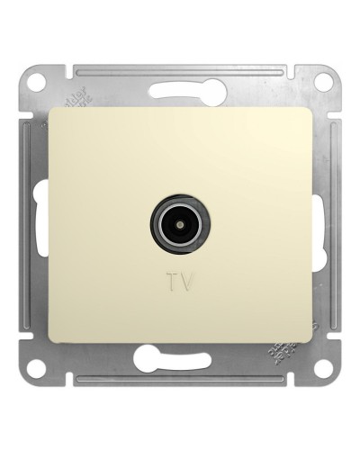 Glossa розетка TV антенна коннектор, 1-местная, скрытой установки, механизм, бежевый (GSL000293). Розетка TV антенна. Systeme Electric в Астрахани