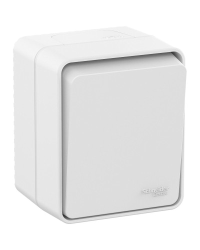 AtlasDesign PROFI54 выключатель 1-клавишный, открытой установки, белый (ATN540111). Выключатель. Systeme Electric в Астрахани