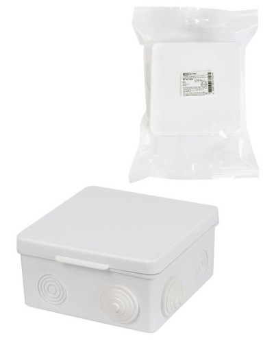 Коробка ОП 100х100х55мм, крышка, IP54, 8вх. (SQ1401-0513). Распаячная коробка. TDM ЕLECTRIC в Астрахани