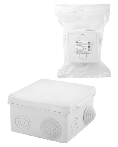 Коробка ОП 80х80х50мм, крышка, IP54, 7вх., белая (SQ1401-0922). Распаячная коробка. TDM ЕLECTRIC в Астрахани