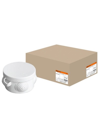 Коробка ОП D65х40мм, крышка, IP54, 4вх. (SQ1401-0501). Распаячная коробка. TDM ЕLECTRIC в Астрахани