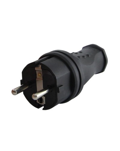 Вилка прямая 2Р+РЕ 16А 250В IP44 (SQ0612-0031). Вилка прямая каучук. TDM ЕLECTRIC в Астрахани