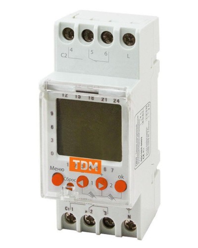 ТЭ822-2кан-1мин/7дн-44on/off-2х16А-DIN TDM (SQ1503-0003). Таймер электронный. TDM ЕLECTRIC в Астрахани