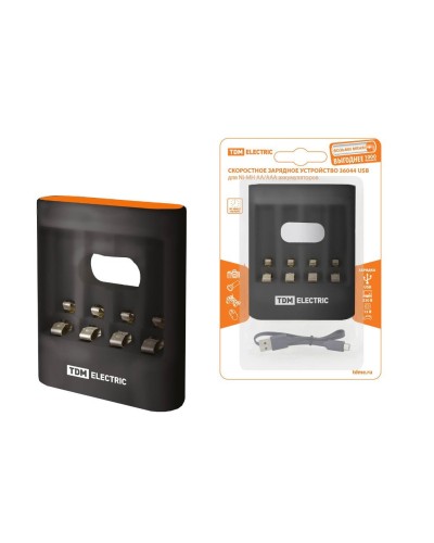 Зарядное устройство 36044 (3600mA 4слота АА/ААА 4 кан.USB) (SQ1702-0100). Зарядное устройство. TDM ЕLECTRIC в Астрахани