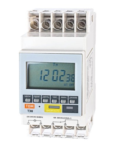 ТЭ8A-1мин/7дн-8on/off-16А-DIN TDM (SQ1503-0002). Таймер электронный. TDM ЕLECTRIC в Астрахани
