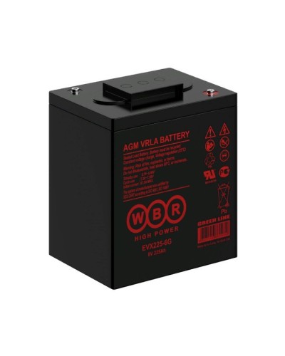 WBR EVX225-6G. Аккумулятор герметичный свинцово-кислотный. WBR в Астрахани