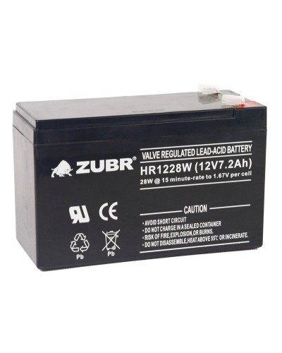 ZUBR HR 1228W (12V, 7,2Ah). Аккумулятор герметичный свинцово-кислотный. ZUBR в Астрахани