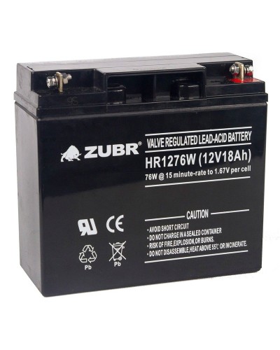 ZUBR HR 1276W (12V, 18Ah). Аккумулятор герметичный свинцово-кислотный. ZUBR в Астрахани