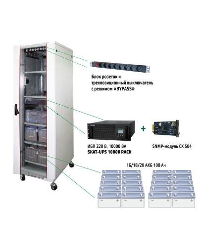 SKAT UPS 10000 SNMP (484). Комплекс бесперебойного питания. Бастион в Астрахани