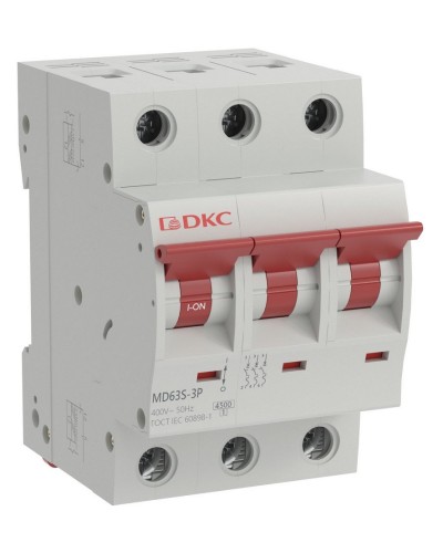 YON max MD63S 3P 6А 4,5кА C (MD63S-3PC6). Автоматический выключатель. ДКС в Астрахани