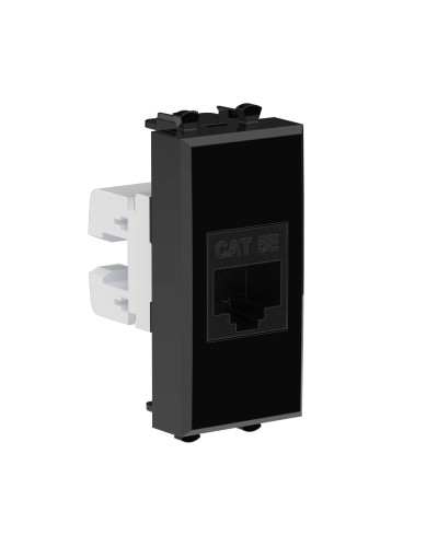 Розетка RJ-45, кат.5E, Avanti, 1 модуль, черный квадрат (4402661): Розетка компьютерная модульная в Астрахани
