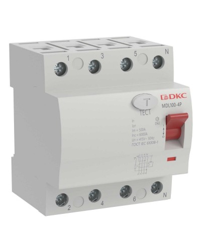 YON MAX MDL100 ВДТ, 4P, 30mA, 40A, АС (MDL100-4P2-40-AC). Автоматический выключатель дифференциальный (УЗО). ДКС в Астрахани