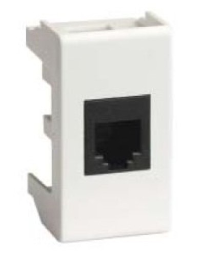 Розетка RJ-45 Viva 1 модуль белая (45048): Розетка компьютерная экранированная с одним разъёмом в Астрахани