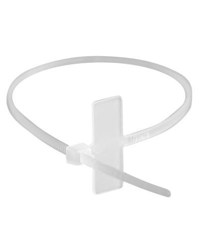 Хомут 2,5x100 белый (100шт) (252100SR-M): Хомут маркировочный, горизонтальная табличка под замком 24,5x7,8 в Астрахани