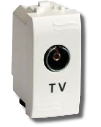 Розетка TV универсальная Brava 1 модуль белая (76721B): Розетка TV в Астрахани