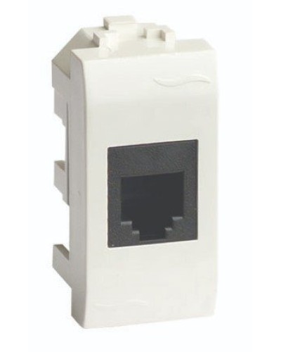 Розетка RJ-45 Brava 1 модуль слоновая кость (75457S): Розетка компьютерная с одним разъёмом в Астрахани