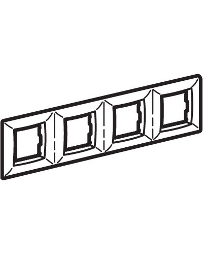 Рамка на 2+2+2+2 модуля (четырехместная), сл. кость (75014O): Рамка четырехместная, Brava в Астрахани