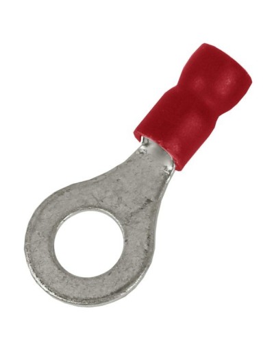 Наконечник НКИ 0,25-1,5 М4 (D4,3мм) с отверстием под винт (100 шт) (2A4P-EE-PVC). Наконечник с отверстием под винт и изолированным фланцем ПВХ. ДКС в Астрахани