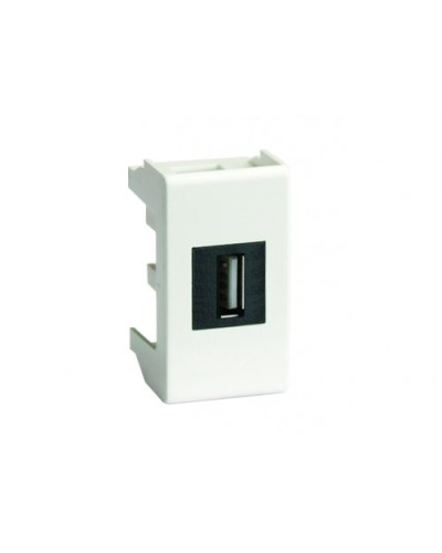 Розетка USB 2.0 Brava 1 модуль белая (76200B): Розетка USB в Астрахани