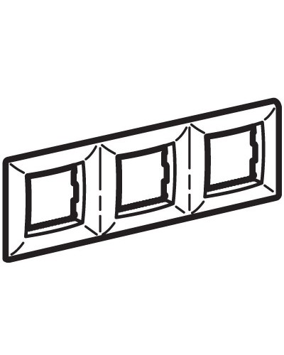 Рамка на 2+2+2 модуля (трехместная), белая (75013W): Рамка трехместная, Brava в Астрахани