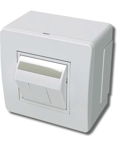Коробка в сборе с 1 розеткой RJ45, кат.5е, белая (10665): Коробка в сборе в Астрахани