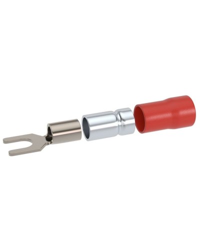 Наконечник вилочный НВИ 0,25-1,5 М6 (D6,4мм) (100 шт) (2A16P-DS-PVC). Наконечник вилочный с изолированным фланцем ПВХ, двойная гильза. ДКС в Астрахани
