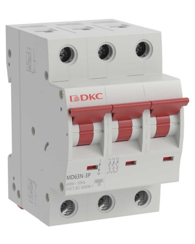YON max MD63N 3P 63А 6кА C (MD63N-3PC63). Автоматический выключатель. ДКС в Астрахани