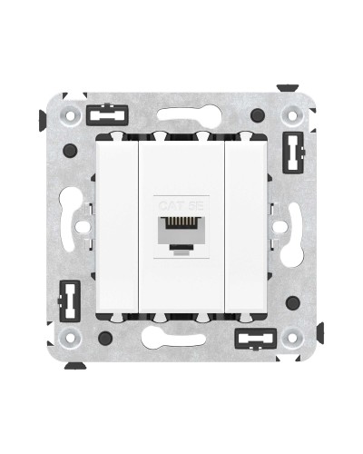 Розетка RJ-45 в стену, кат.5E, Avanti, одинарная, белое облако (4400663). Розетка компьютерная. ДКС в Астрахани